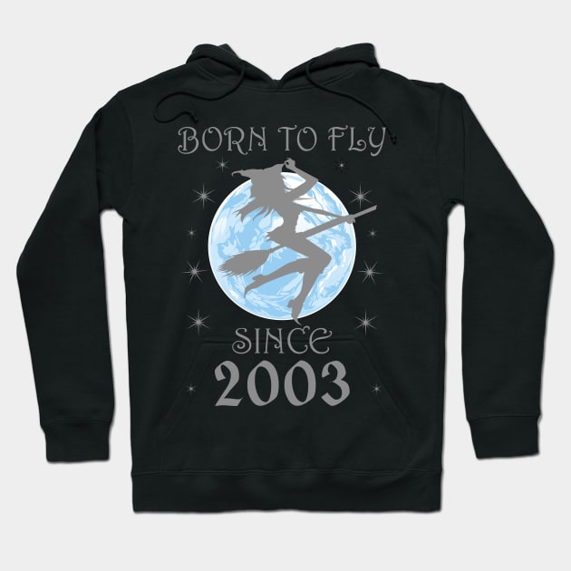 BORN TO FLY SINCE 1935 WITCHCRAFT T-SHIRT | WICCA BIRTHDAY WITCH GIFT Hoodie by Chameleon Living